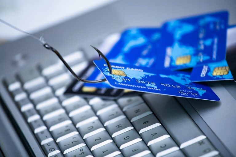 Bank Card on Hook